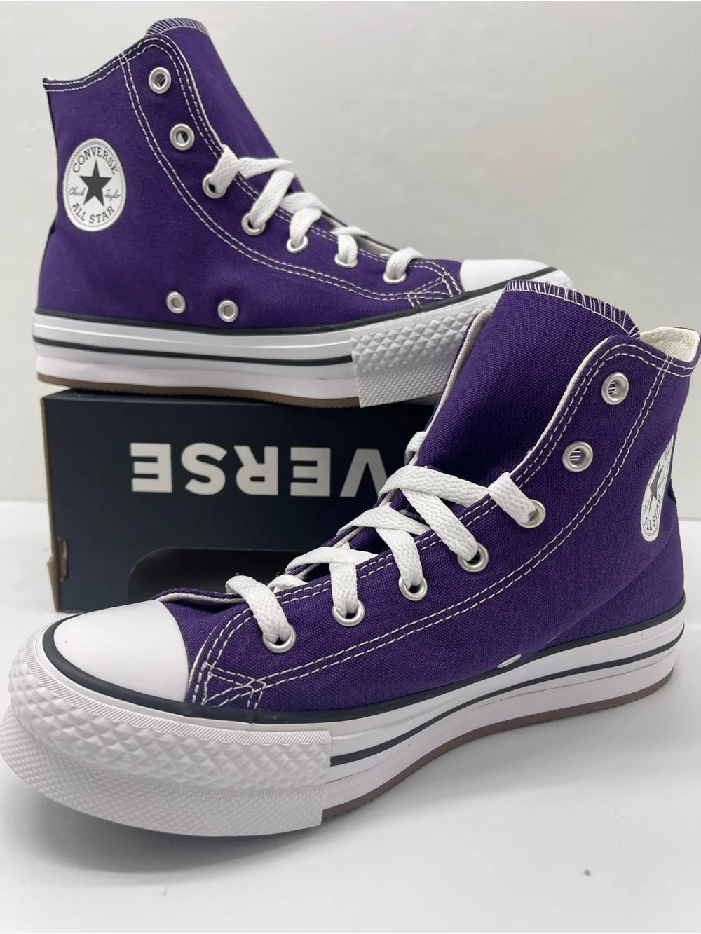 Converse WMNS CTAS EVA LIFT HI BLACKBERRY JAM/WHITE/EGRET Platform Sneakers